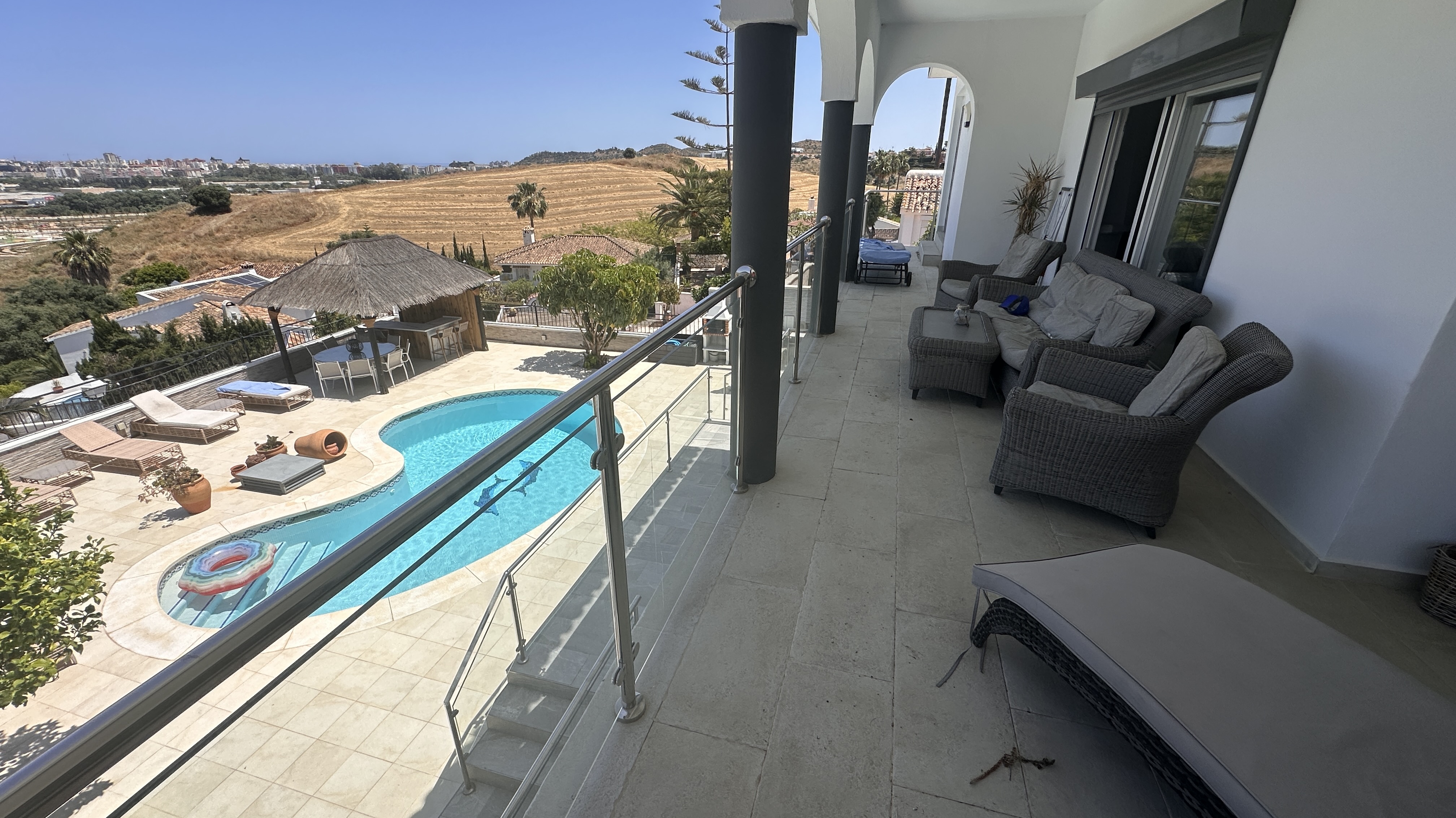 Upper terrace seating